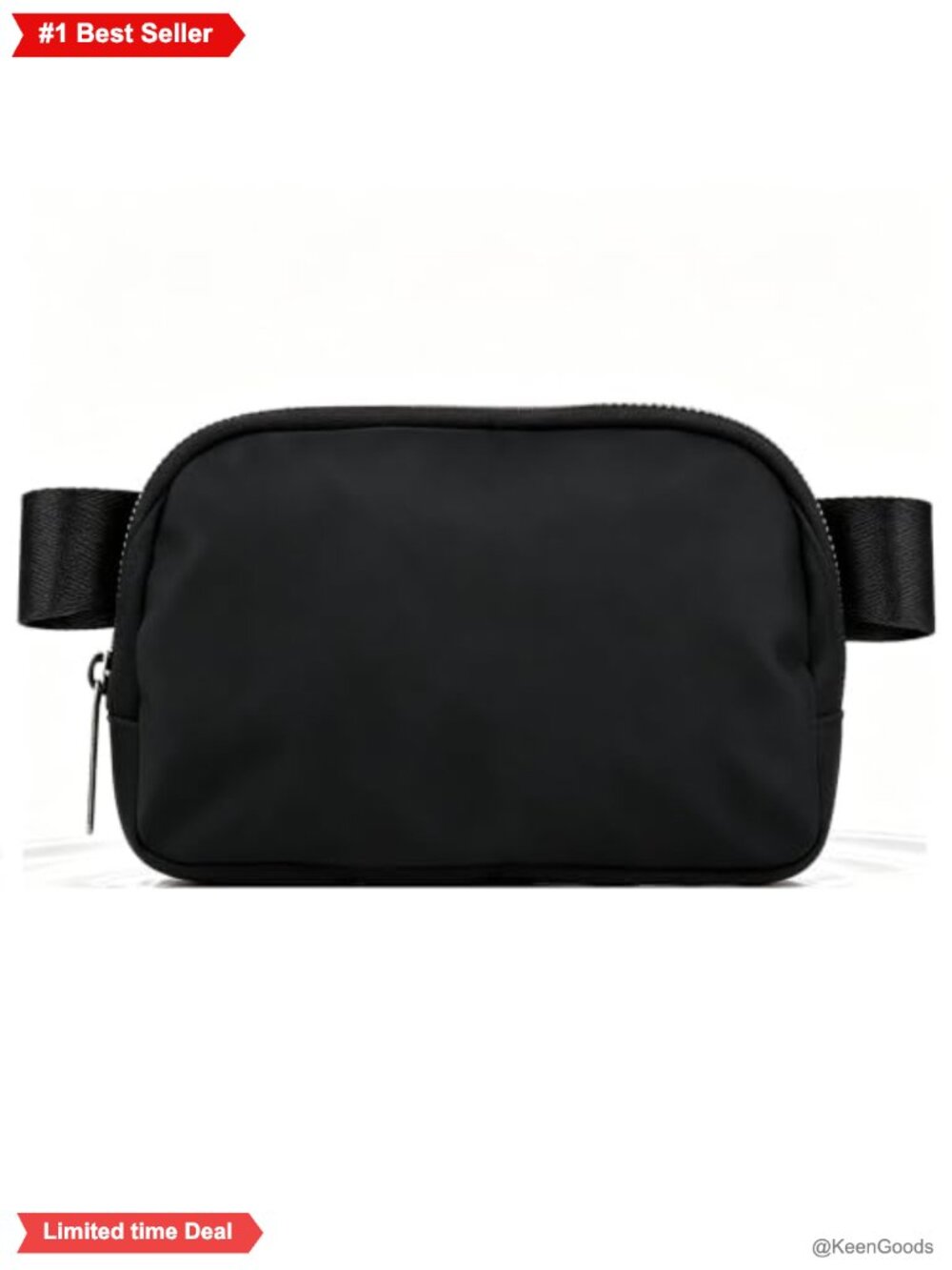Nylon Crossbody Belt Bag Fanny Pack Waist Pack Adjustable Strap Zipper Pockets